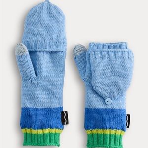 Crayola® X Kohl's • Kids Flip-Top Striped Mittens • Blue and Green